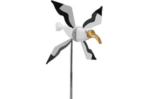 Cyrank Spinner De Viento para Pájaros, Molino De Viento Seagul, Veleta para Pájaros, Ornamento De Jardín, Spinner para Jardín De Pájaros para Decoraciones De Patio Al Aire Libre