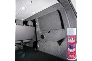 SHIELD AUTOCARE Shield-Auto-Care 4 Way Stretch Smoke-Dark Grey Van Lining Camper Conversion Carpet Trim Bundle Kit-Includes High Temperature Trimfix Adhesive Glue (3 M + 3 TRIM FIX)