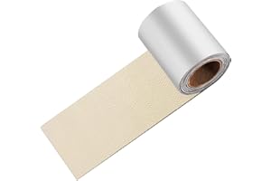 GELAISI Kit De Patch en Cuir 7.6 * 152cm,1 Rouleau Auto-Adhésif en Cuir PU Patch de Réparation Kit，Simili Cuir Autocollant，pour canapé, siège Auto, Meubles, Veste（Beige）