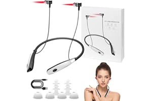 QUIXION Tinnitus Infrarot OhrstöPsel, Tinnitus Kopfhörer, Stillesse Theralight Pods, Tinnitus-Gerät, Rotlicht Ohrstöpsel für Nase Ohren Geräuschunterdrückung Bei Ohrgeräuschen, Schlafhilfe