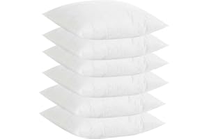 rparty Relleno de Cojin 6 Unidad de 45x45cm Hecho de Fibra Hueca siliconada de Alta recuperación, Suaves y Ligeras Conservan el Volumen para sofá o Cama