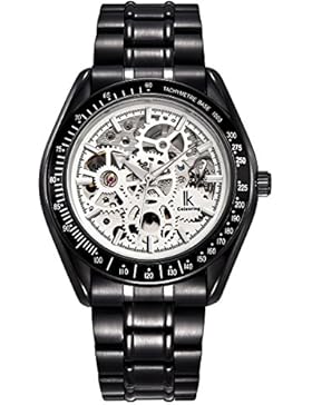 Alienwork IK Lumineux mechanische Automatik Armbanduhr Skelett Automatikuhr Uhr Herren Uhren Leuchtzifferblatt...