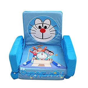 liyaan Trading Kids Sofa Cum Bed for 0 to 5 Years of Kids for Comfort Sleep Made with sleepwell Foam Size 34 * 20 * 28 (doremon)