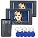Produktbild JaidWefj 7 Zoll Video Türsprechanlage Türklingel Intercom System - Türsprechanlage mit 2-Monitor 1-Kamera/Touch-Taste/Nachtsicht/Unterstützung automatisch Snapshot/Aufnahme