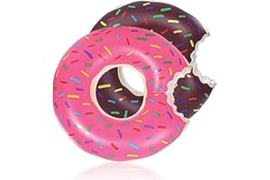 AQUADELOS X2 Donut Piscina O Flotador Donut. Diseño Hinchable Y Resistente Ofrece Diversión para Adultos En La Playa O La Piscina Disfruta del Verano con Este Flotador Donut Grande.