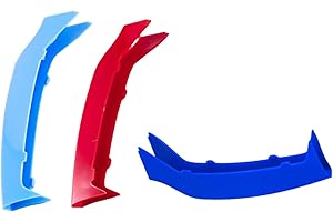 SHENGJUE 3 Colored Front Grille Insert Trims Clip In Grille Trims Strips Covers for BMW 2/3/4/5/6/7 series,x3/x4/x5/x6/x7 (4 Series14-19 F32 F33 F36 9-Beam)
