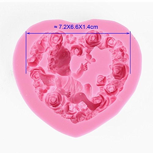 Silikon Spitze Effekt Engel Angel Cupido Baby Geburt Ausstecher Ausstechform Marzipan Fondant Tortendeko Torten Deko Tortenrand Deko Rand Kuchenform Backform Seife Hochzeit Party - 5