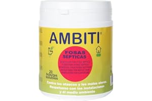 Ambiti Fosas Sépticas | Activador Enzimático Biológico en Monodosis | 20 Bolsitas Solubles de 20 g | Limpieza y Mantenimiento de Fosas y Desagües | Elimina Malos Olores y Evita Atascos