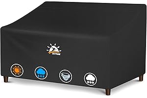 Zettum 203x86x84cm Outdoor Bench Covers Waterproof 3 Seater Heavy Duty 600D Oxford Fabric Bench Covers Fit for Outdoor Storage Love Seat, Patio Couch with Durable Garden Bench Cover