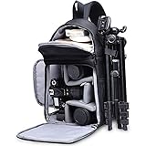 CADeN Sac Photo Reflex Bandoulière/Sacoche/Sac à Dos Photographe pour Appareil Photo Reflex, Camera Sling Backpack/Housse pour Canon Nikon Sony Pentax DSLR SLR Objectif Trépied Accessoires