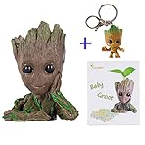 Figuras de acción Groot Portatarjetas £ ¬Posible diseño creativo puede colocarse en su escritorio o colocarse en el escritorio de su hijo Organizar su pluma o algunos pequeños objetos, coleccionables muy lindo