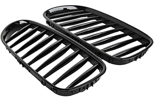Bottam E85 Grille, Front Replacement Kidney Grill for Z Series Z4/E85 2003-2008(Gloss Black) (317951)