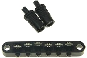 KAISH Black Guitar Roller Saddle Bridge Tune-O-Matic Bridge for Epi Les Paul,SG,Dot,Bigsby Guitar with M8 Threaded Posts