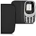 Produktbild kwmobile Hülle für Nokia 3310 3G 2017/4G 2018 - Flipcover Case Handy Schutzhülle Kunstleder - Bookstyle Flip Cover Schwarz