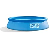 Intex 55237 - Inflatable Swimming Pool, &Oslash;244 x 24 mm, 1.942 liters, Round Pool, with Filter Cartridge Cleaner, 1.250 Litres/H