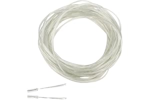 JPGhaha 10M Cable Eléctrico Transparente de PVC Flexible de 2 Núcleos Alambre de Iluminación de Cobre 28 AWG 0,08 mm² Cortable Anti Oxidation Resistencia a la Temperatura Cables de Extensión
