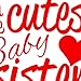Dirty Fingers, I'm the Cutest Baby Sister, Boy Girl Feeding Bib, Red