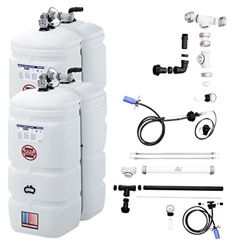 Preisvergleich Produktbild 3000 Liter Öltank Heizöl Tank 2x 1500 Liter Kunststoff Zubehör einreihig Komplettset