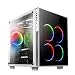 Produktbild anidees AI-CL-Cube-W-RGB ATX / E-ATX gehärtetem Glas Computer Gehäuse mit 5 x 120 RGB Gehäuselüfter miditower - Weiß