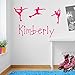 Produktbild Mädchen personalisierbar Eislaufen Skate Wand Dekorationen Fenster Aufkleber Wall Decor Sticker Wall Art Aufkleber Sticker Wand Aufkleber Aufkleber Wandbild Décor DIY Deco Abnehmbare Wandaufkleber Colorful Aufkleber, Vinyl, rose, Large