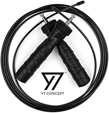 Y7 Concept Speed Skipping Rope for Fitness - Adjustable 10ft Cable - For Men &amp; Women - Ideal for Boxing, Crossfit, HIIT, Interval Training &amp; Double Unders