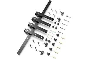 TSMST 335CM/11FT Sliding Barn Door Hardware Kit Track Roller Closet Accessory for Double Door