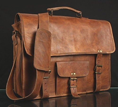 Beautiful Handmade Leather Unisex Real Leather Messenger Bag for Laptop Briefcase Satchel
