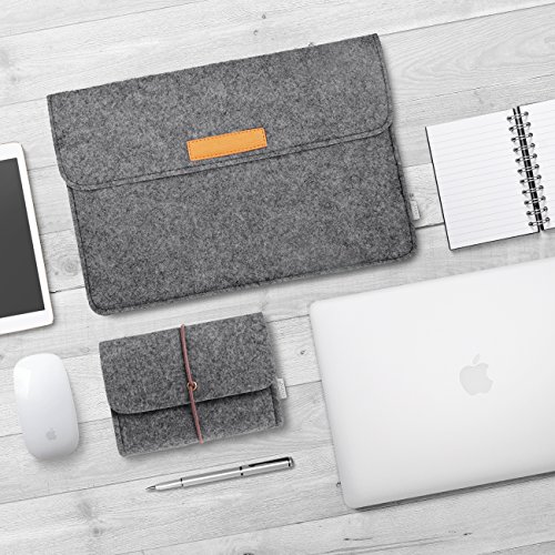 Inateck Tasche Microsoft Surface Pro 3/4 Tablet Hülle Ultrabook Laptoptasche, kompatibel mit iPad Pro 12,9″ und das neue 13“ MacBook Pro Late 2016, Dunkelgrau - 7