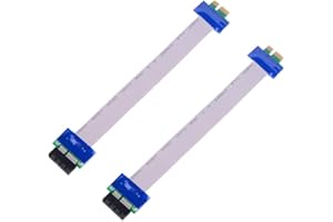 euroharry 2xPCI-Express PCI-E 1X Riser Card Extender Cable Cavo di prolunga Lunghezza: 20 cm