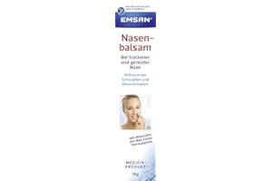 ‎EMCUR Emsan® Nasenbalsam | Zur Befeuchtung und Pflege bei Schnupfen | Für trockene und gereizte Nasen | Bei Krusten-und Borkenbildung, auch bei Allergien geeignet | 10g (10 ml (1er Pack))