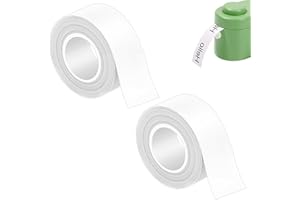 KODWIS Cinta de Etiquetas, 2 PCS Cinta de Etiquetas Compatible con 16 mm x 4 m Autoadhesiva para MakeID L1/Q1/E1 Blanco Papel de Impresión de Etiquetas Adaptado para El Hogar Oficina Escuela