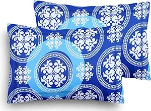 Home Elite Designer Printed 2 Piece Cotton Pillow Cover Set - 17 x 27, Multicolour