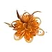 ACTLATI Elegant Mesh Feather Hair Clip Big Flower Fascinator Cocktail Party Headwear Orange RS.1549.00