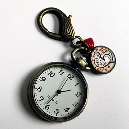 Bag watch, tree with red hearts, idea for Christmas