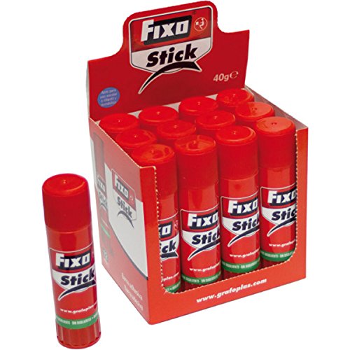 Fixo 77720400 - Pack de 12 barras de pegamento 40 g color blanco Fixo 77720400 - Pack de 12 barras de pegamento 40 g color blanco