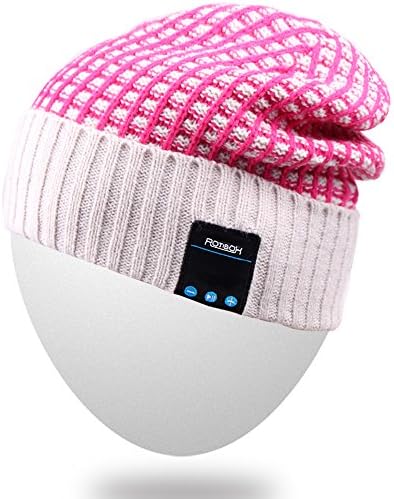 Mydeal Wireless Bluetooth Beanie Hat Cap Dual Knit For Men Women with Stereo Headphones Headsets Earphones Speakers Hands-free Phone Call for Gym Skiing Running Skating Walking,Christmas Gifts - Red