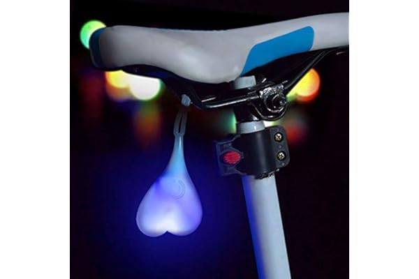 Feux arrière de boule de vélo, feu d'avertissement cardiaque pour bicyclette TOTMOX, éclairage essentiel de nuit à LED, étanche à l'eau(bleu)