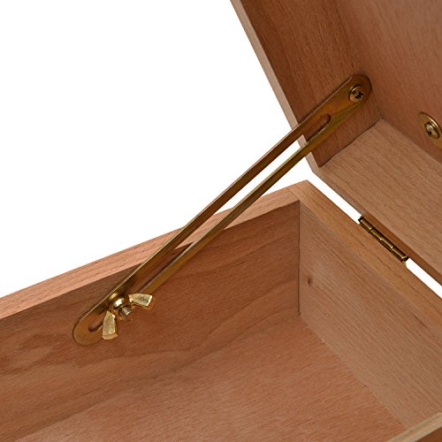 Artina® Koffer-Staffelei Nancy aus Buche Holz für Keilrahmen bis 66cm mit 3 Fächern als Tisch-Staffelei mit Tragegriff - 6