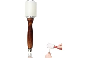 ieron Leather Nylon Mallet, 212mm Wooden Handle Carving Hammer Leathercraft Hammer for DIY Craft Stamping Sew Club Cowhide Tool