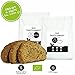 Produktbild PALEO Brot-Backmischung: 2er Pack Kastanie & Mandel | Bio | Vegan | Getreidefrei, Gluten-frei | Eiweissbrot - 20% Protein | ohne Zucker | Hergestellt in DE | Ergibt 4 Brote