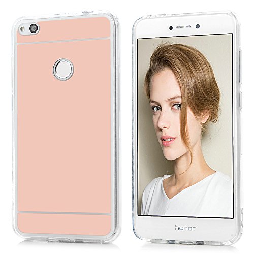 KASOS Fundas Huawei P8 Lite 2017 Carcasa Ultrafina Case con Efecto de Espejo en la Trasera  TPU Borde Blando Acrylic Panel Duro 