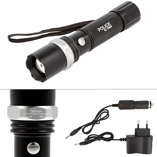 Oramics Swat Cree LED Taschenlampe mit Akku + inkl. Ladegerät und Zoomfunktion - 3