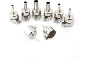 TICFOX Samfox Kit Accesorios Pistola Calor, Pistola Aire Caliente Boquillas Resistentes Al Calor Puntas Herramienta Herramientas Reparación Estación Soldadura Aire ?3/4/5/6/7/8/10 / 12mm) 8pcs / Set