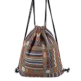 Cierre de cordón y correas de hombro de dos cuerdas - se puede utilizar como una mochila o bolsa de almacenamiento, diseño ligero y plegable, fácil de abrir y llevar.