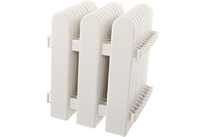 DOITOOL Small White Picket Fence for Garden, 10Pcs 20X17CM Decorative Garden Fences Grass Lawn Flowerbeds Plant Borders, Plastic Landscape Edging Fence
