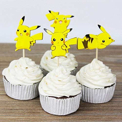 Pikachu Pokemon Decoracion para Torta Cupcake