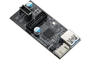 YBBOTT USB3.2 Gen1 zu 19PIN+Type-e(A-Key) Adapterkarte,5Gbps Type-E&C+USB3.0 19PIN Erweiterungskarte,USB3.0 zu Type-e Karte für Windows7/8/10/11(32/ 64bit) /Linux/MAC