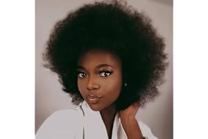 Becus Parrucche Afro Corte Per Donne Nere Capelli Umani Brasiliani Parrucca Riccia Crespa Parrucche Afro Soffio Per Donne Nere Nero Naturale (8 Pollici Ricci Stretti Soffici)