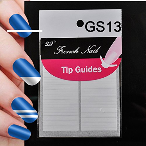 ELENXS Beauty Accessories 18 Style DIY French Manicure Nail Art Tips Tape Sticker Guide Stencil