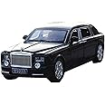 Car Model,Rolls-Royce Phantom Diecast Sound & Light & Pull Back Model Toy Car Black New in Box-M080
